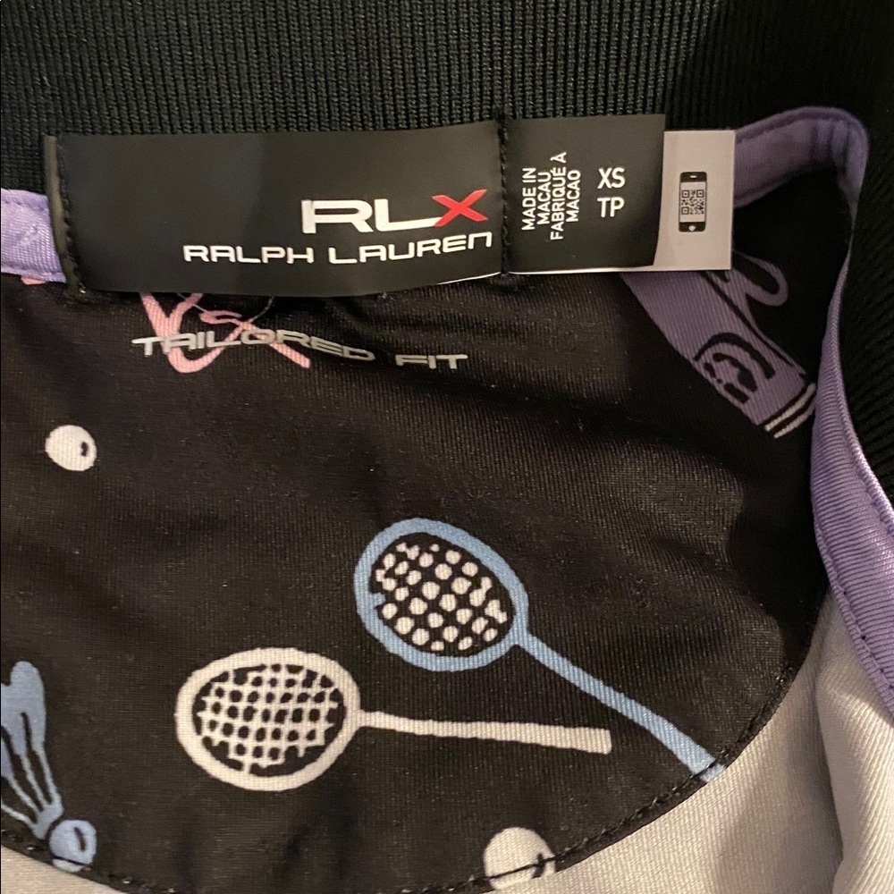 Ralph Lauren Black Polo with Tennis Print size XS - Picture 2 of 3